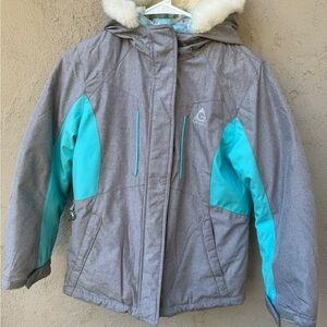 Gerry Weber Gray and Teal Kids Puffer Jacket